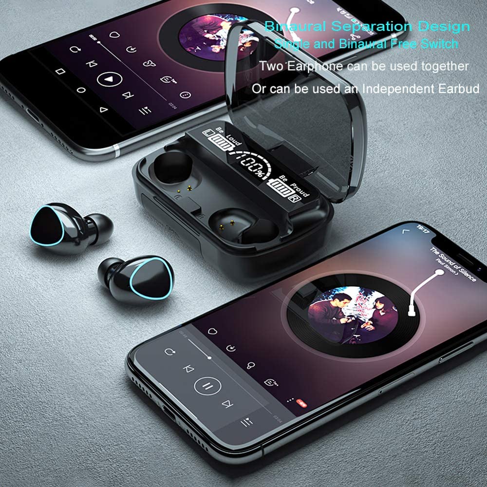 Hornorm Bluetooth 5.1 Earphones Auto Pairing Bluetooth Headphones In-Ear Headphones - Tophatter Daily Deals